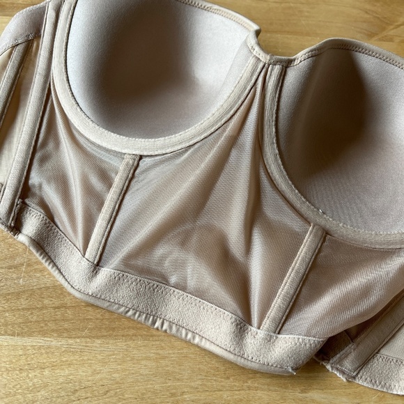 B. TEMPT’D WACOAL STRAPLESS BRA NUDE BEIGE 34DD LINGERIE MODERN SILICONE - Picture 6 of 13